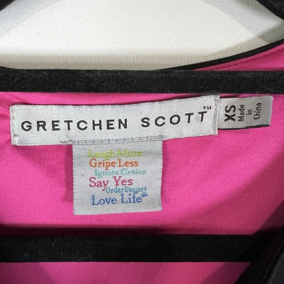 Gretchen Scott Designs XS Black Sleeveless V Neck Jersey‎ Knit Mini Dress - Picture 4 of 8